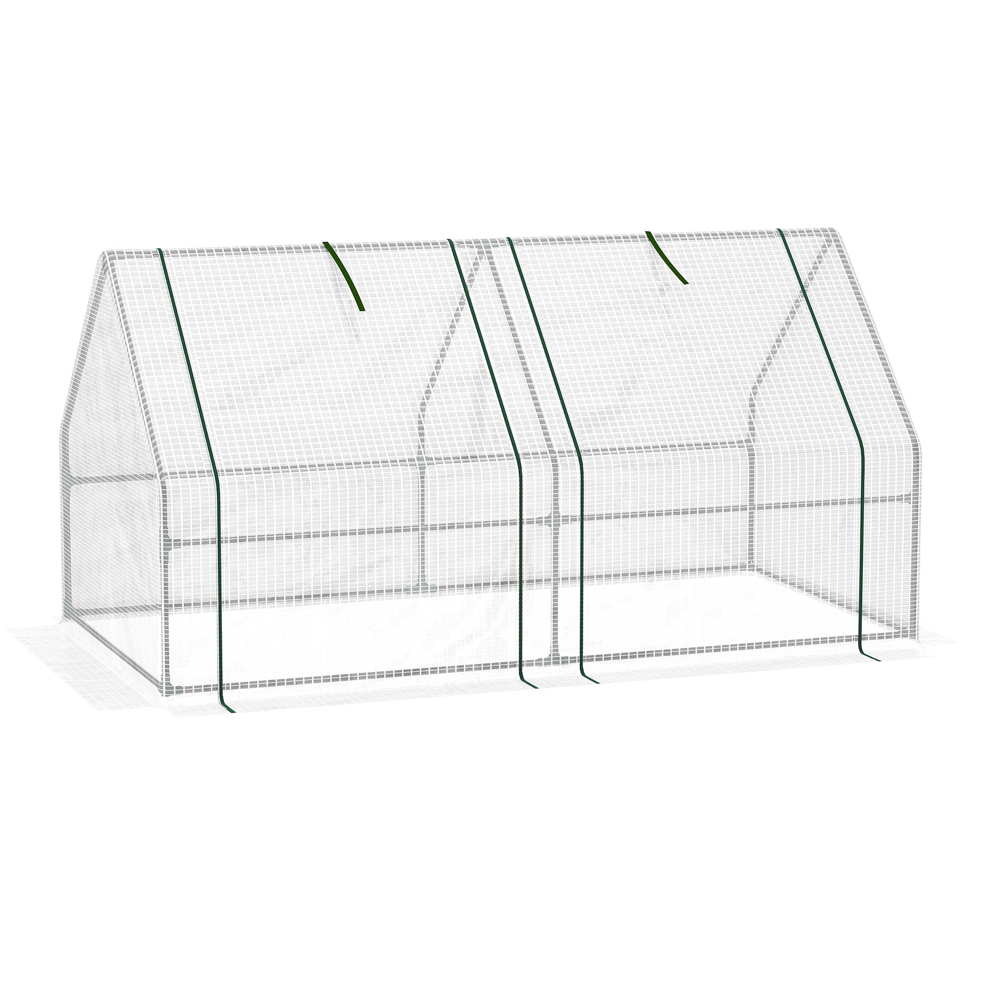 Outdoor Greenhouse Garden Greenhouse 180x90x90 cm Shed Type with 2 Windows Steel Frame Terrace Greenhouse for Growing Plants Flowers Tomatoes White