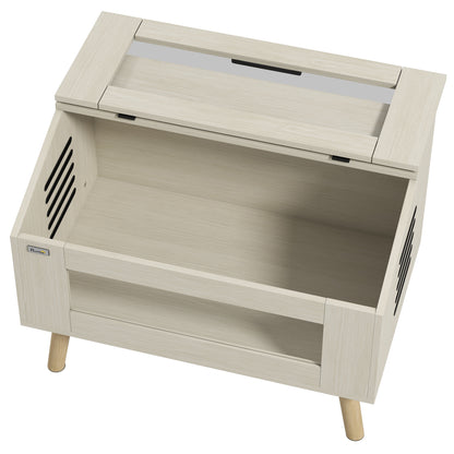 Reptile Terrarium with Side Ventilation, Snake Vivarium 111L with Tempered Glass Windows, Lid, 80 x 50 x 60 cm natural wood