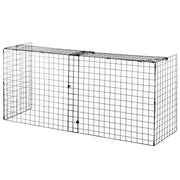 Fireplace Spark Protection Screen with Adjustable Length 81.5-160x44x68 cm Black Metal Wire Fireplace Protector