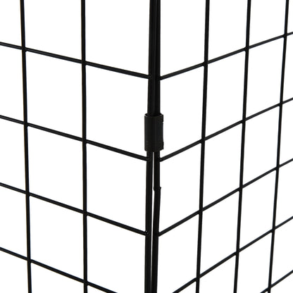 Fireplace Spark Protection Screen with Adjustable Length 81.5-160x44x68 cm Black Metal Wire Fireplace Protector