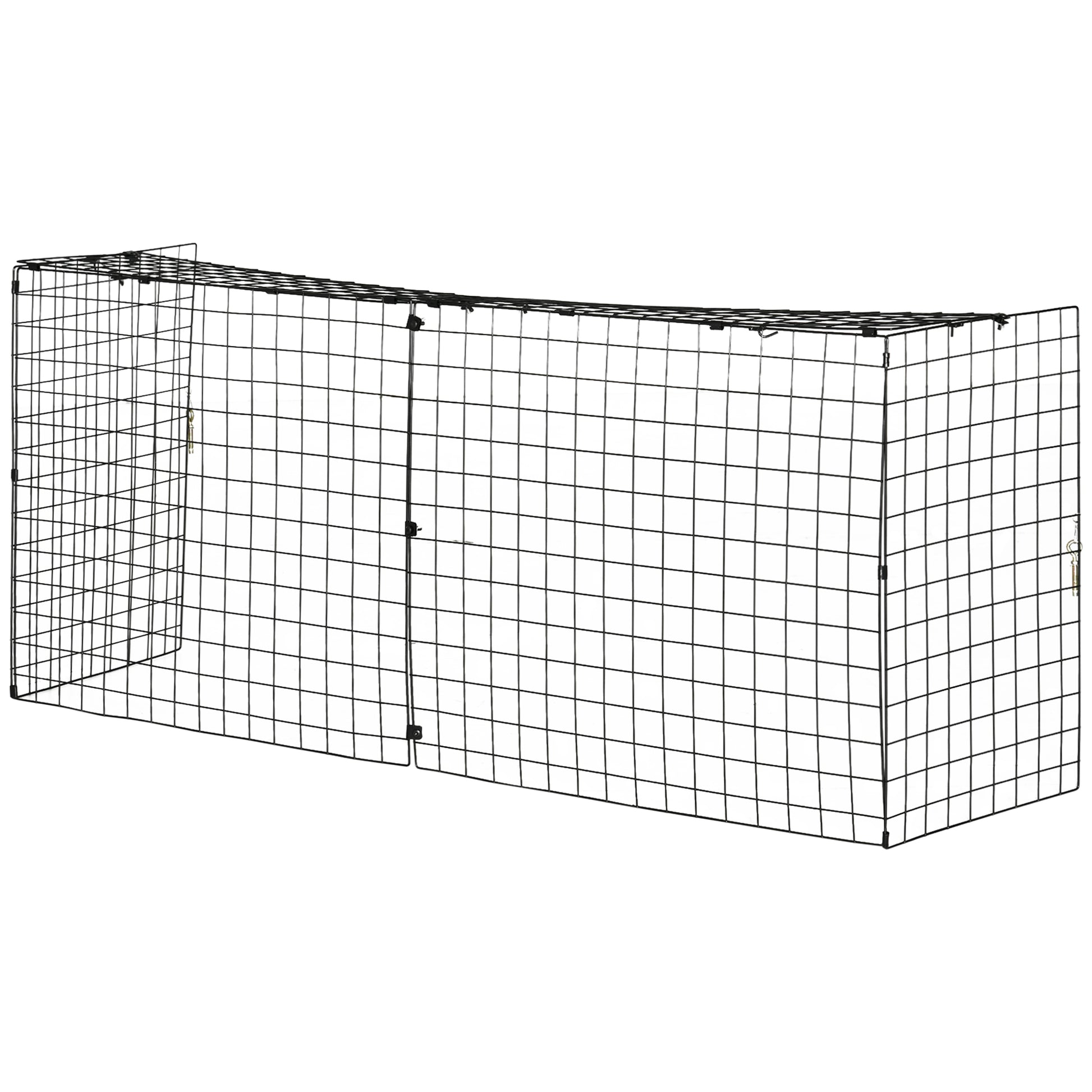 Fireplace Spark Protection Screen with Adjustable Length 81.5-160x44x68 cm Black Metal Wire Fireplace Protector