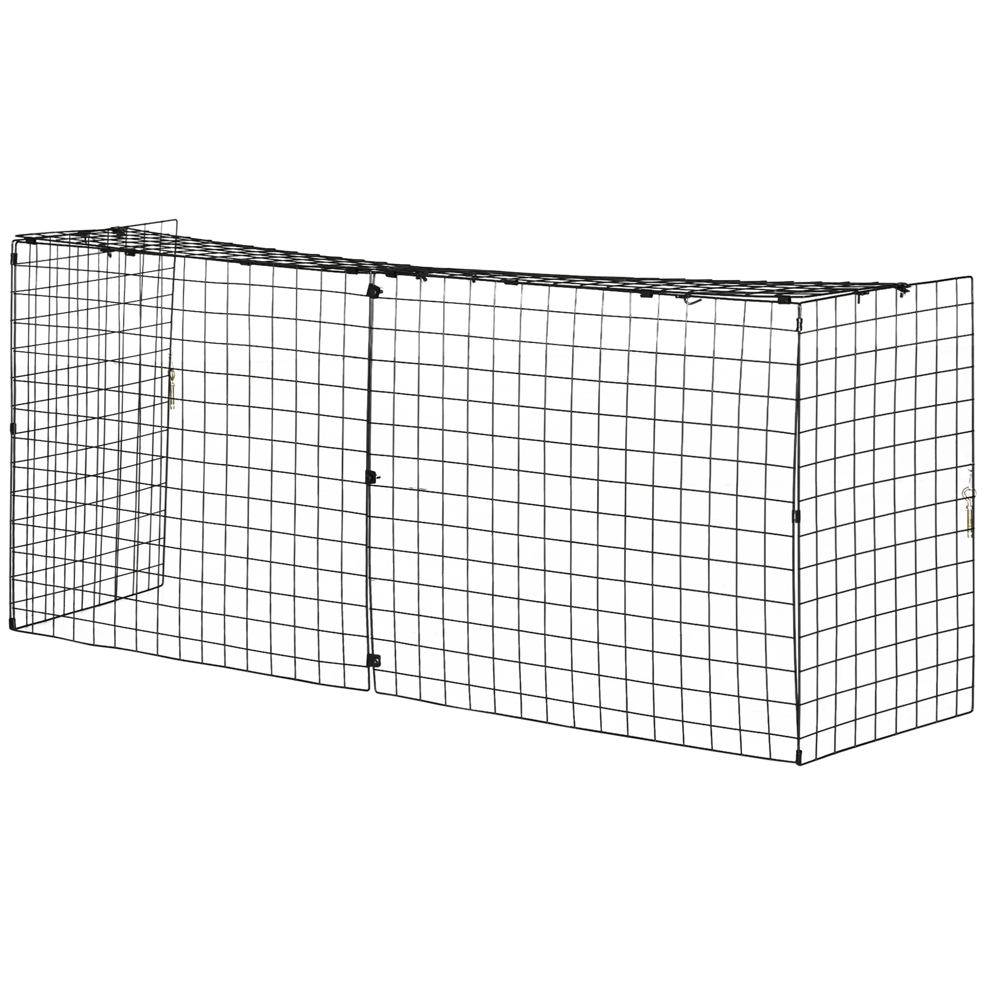 Fireplace Spark Protection Screen with Adjustable Length 81.5-160x44x68 cm Black Metal Wire Fireplace Protector