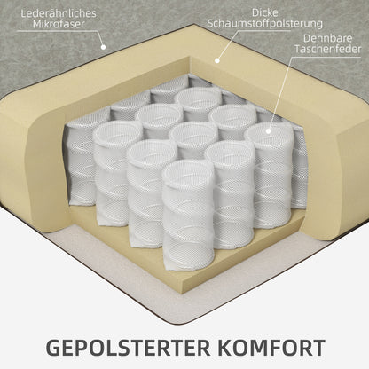 Relax Armchair TV Armchair with Reclining Function, Rocking Function, Swivel TV Armchair with Pocket Spring Core, Footrest, and Cup Holder, for Living Room, Brown