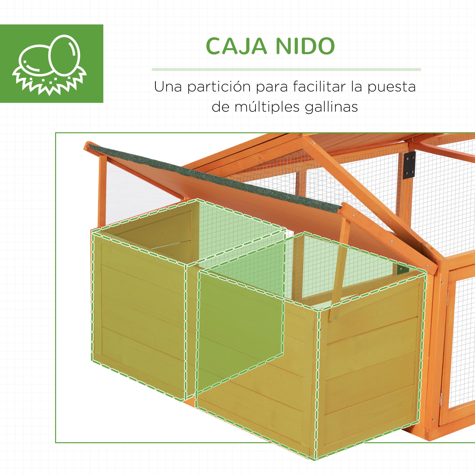 Outdoor Chicken Coop 240x112.5x76 cm Wooden Chicken Coop with Flip-Open Roof Enclosure Lockable Doors and Nesting Box for Chickens Rabbits Ducks Natural