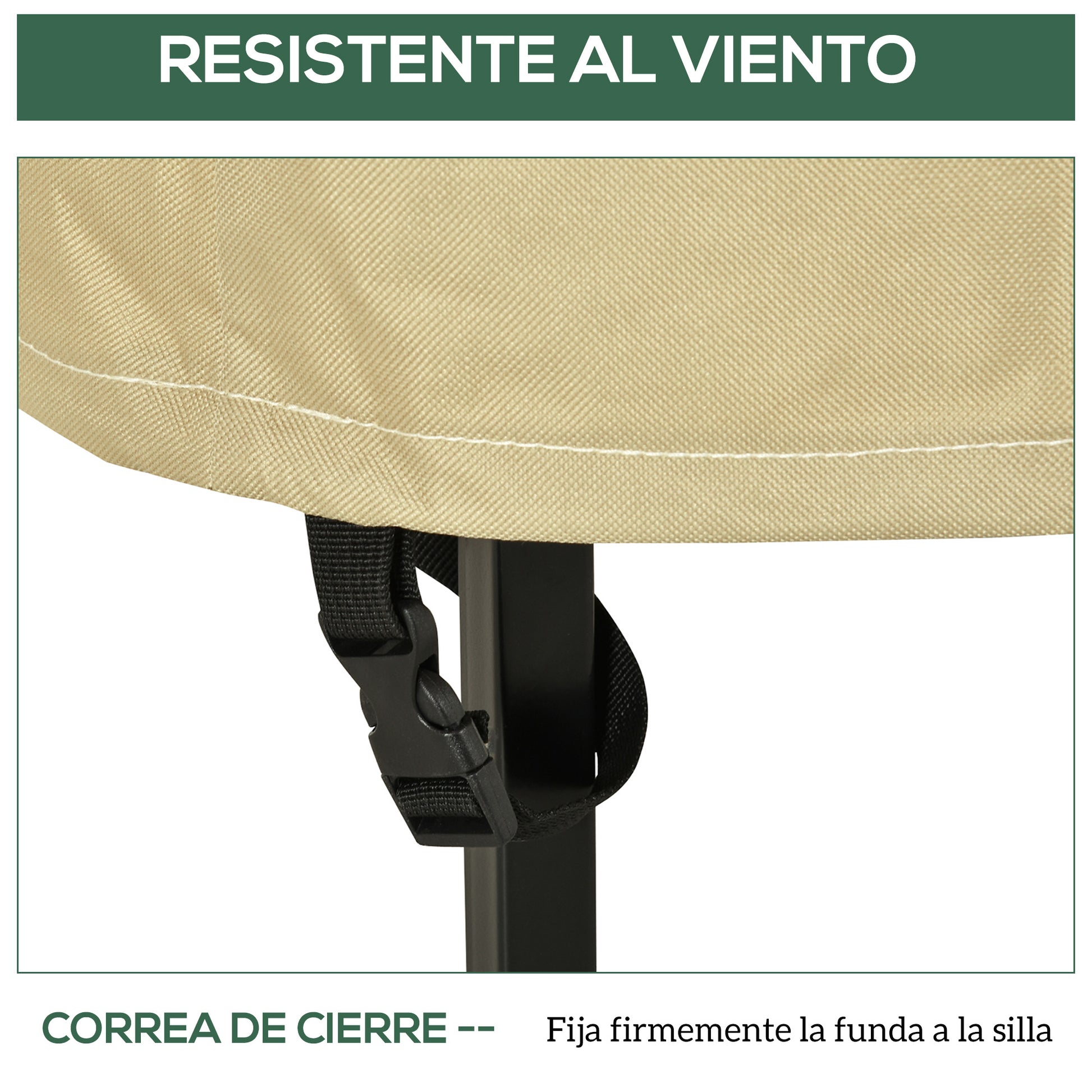 Stackable Chair Cover 90x70x115 cm Waterproof Oxford 600D Garden Furniture Cover Anti-UV Beige and Brown