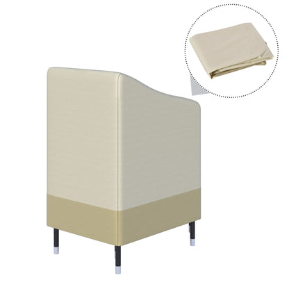 Stackable Chair Cover 90x70x115 cm Waterproof Oxford 600D Garden Furniture Cover Anti-UV Beige and Brown