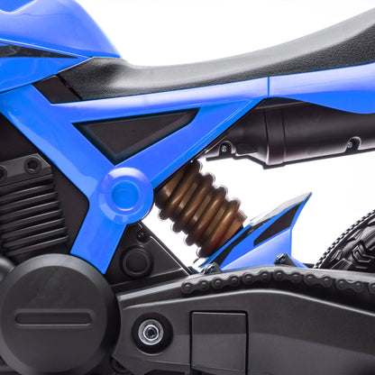 Electric Motorcycle for Kids 3+ Years 12V Battery Powered Motorcycle for Kids with Training Wheels Twist Throttle and Horn Kids Motorcycle Load 30 kg Blue