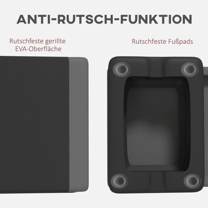 SPORTNOW Aerobic Stepper, 10.5/15.5/20.5cm Adjustable Step Board, Non-Slip, for Home, Fitness Studio, Office, Plastic, Gray