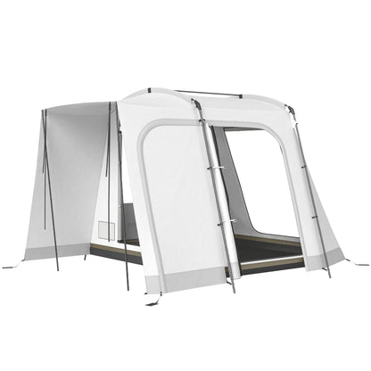 SUV Tailgate Tent for 2–4 People — 2-in-1 Waterproof Tunnel Tent with 4 Doors, Large Window, Porch, Groundsheet & Carry Bag (320 × 280 × 205 cm)