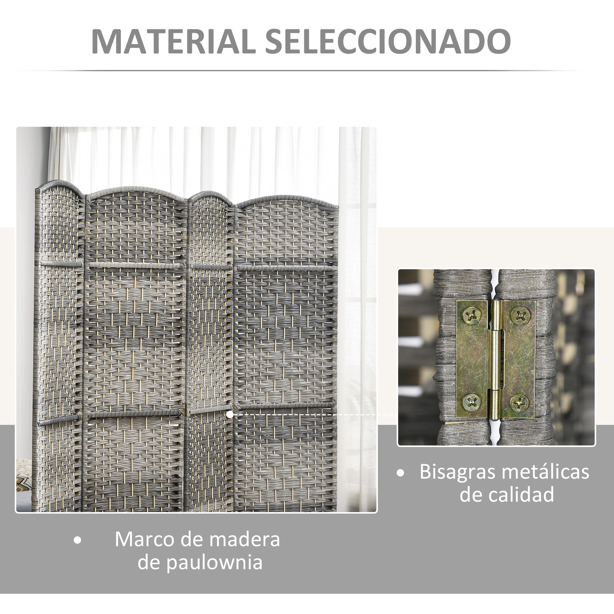 6-Panel Foldable Screen 106.3x70.9 inches Room Divider Privacy Screen Polypropylene for Office Bedroom Gray Mixed