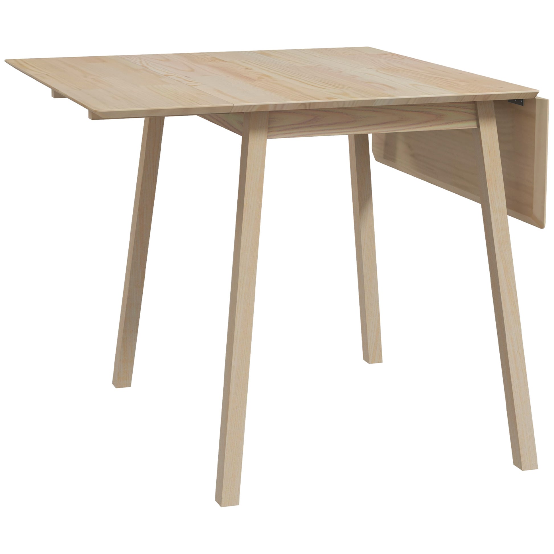 Folding Dining Table Kitchen Table for 2-4 People Dining Table Folding Table in Country Style for Small Spaces, Kitchen, Dining Room 110 x 86 x 75 cm Natural