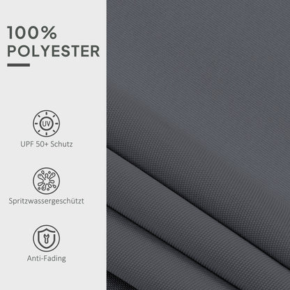 Awning Fabric with Volant Water-Repellent Replacement Fabric for 3 x 2.5 m Awnings Awning Cloth Awning Fabric Sun Protection for Garden Balcony Courtyard Gray