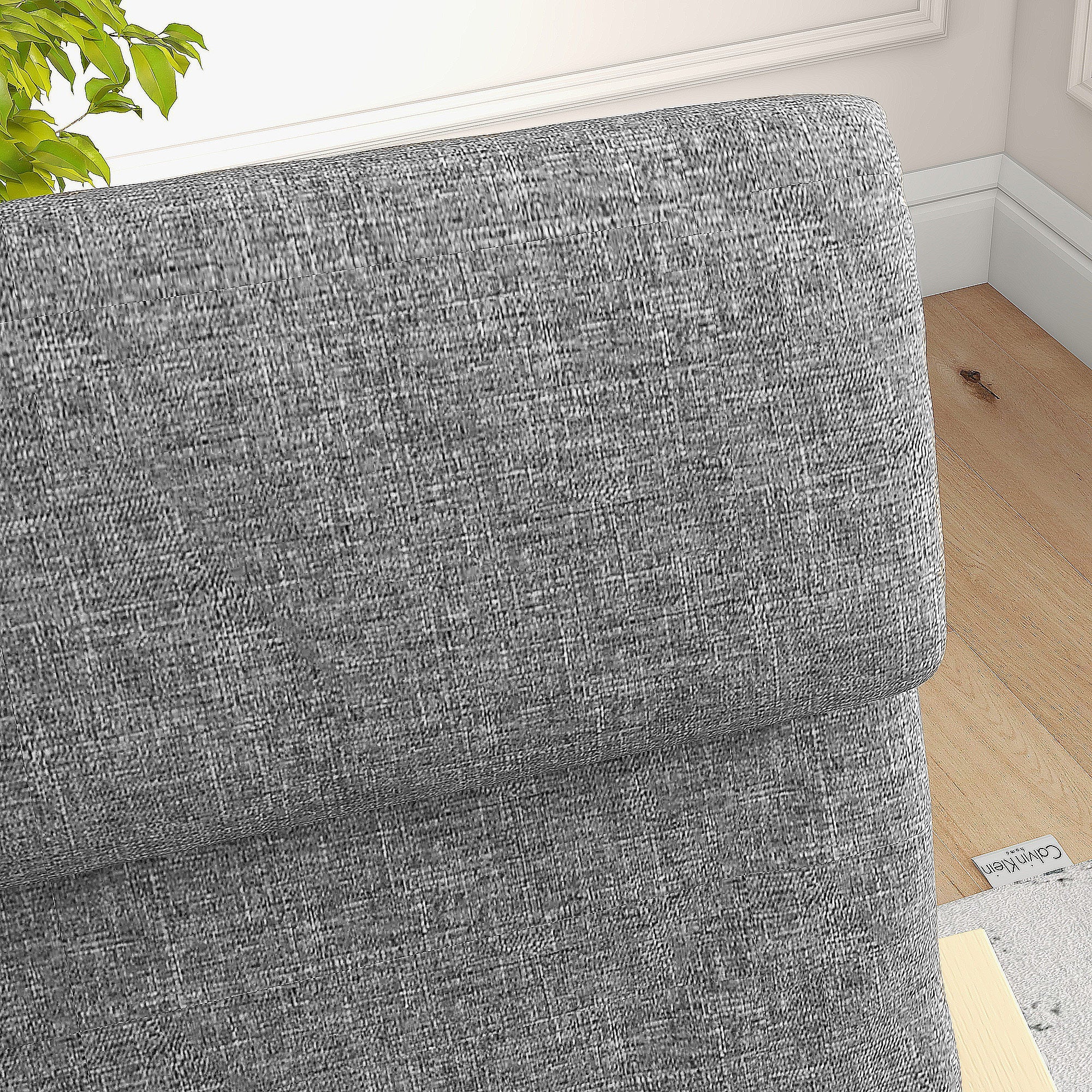Rocking Chair Relax Armchair with Headrest, Chair with Wooden Frame Rocking Chair, Dining Chair with Linen Look for Living Room, Dark Gray 66.5 x 80 x 99cm