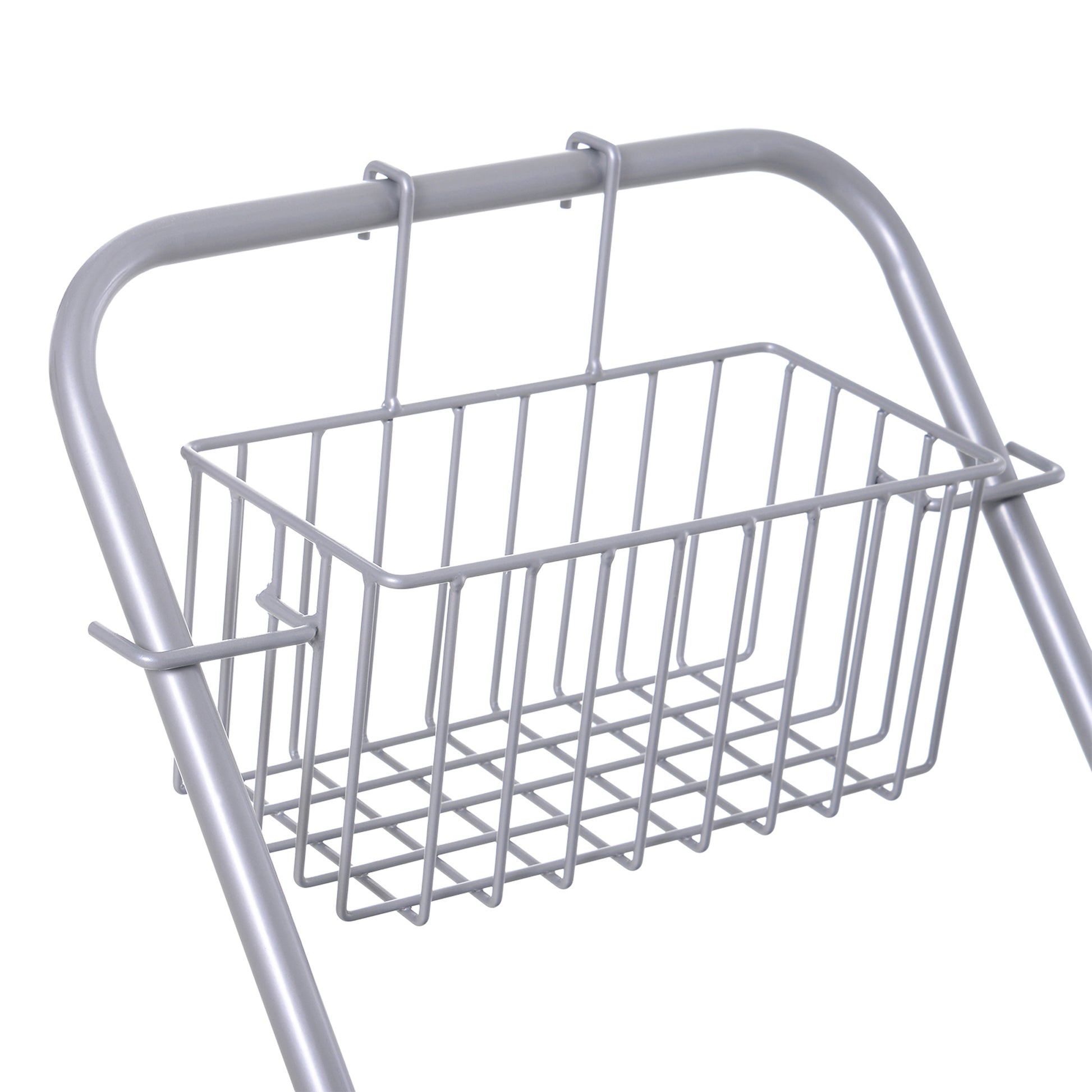 Cleaning Trolley with Mop Wringer, Bucket 25 Liters Mop Bucket with Wringer, Hook for Mop, Household Trolley with 4 Wheels Blue