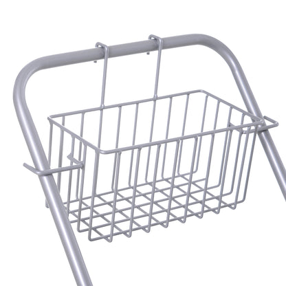 Cleaning Trolley with Mop Wringer, Bucket 25 Liters Mop Bucket with Wringer, Hook for Mop, Household Trolley with 4 Wheels Blue