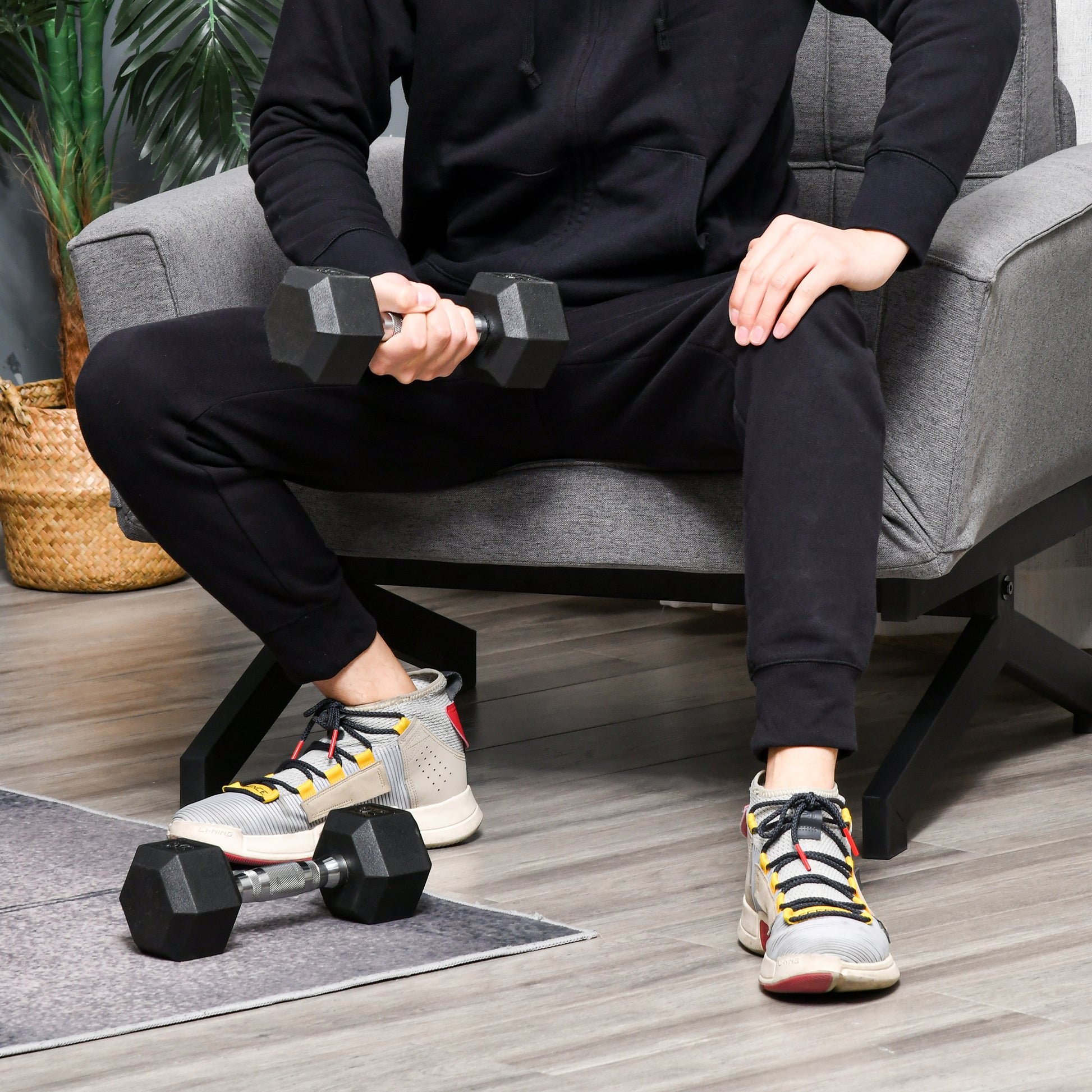 Dumbbell Set, 2 Dumbbells with Knurled Handle, Cast Iron Dumbbell Set, 2 x 5 kg, Dumbbells for Men and Women, Dumbbell Set for Home, Gym, Strength Training