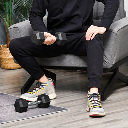 Dumbbell Set, 2 Dumbbells with Knurled Handle, Cast Iron Dumbbell Set, 2 x 5 kg, Dumbbells for Men and Women, Dumbbell Set for Home, Gym, Strength Training