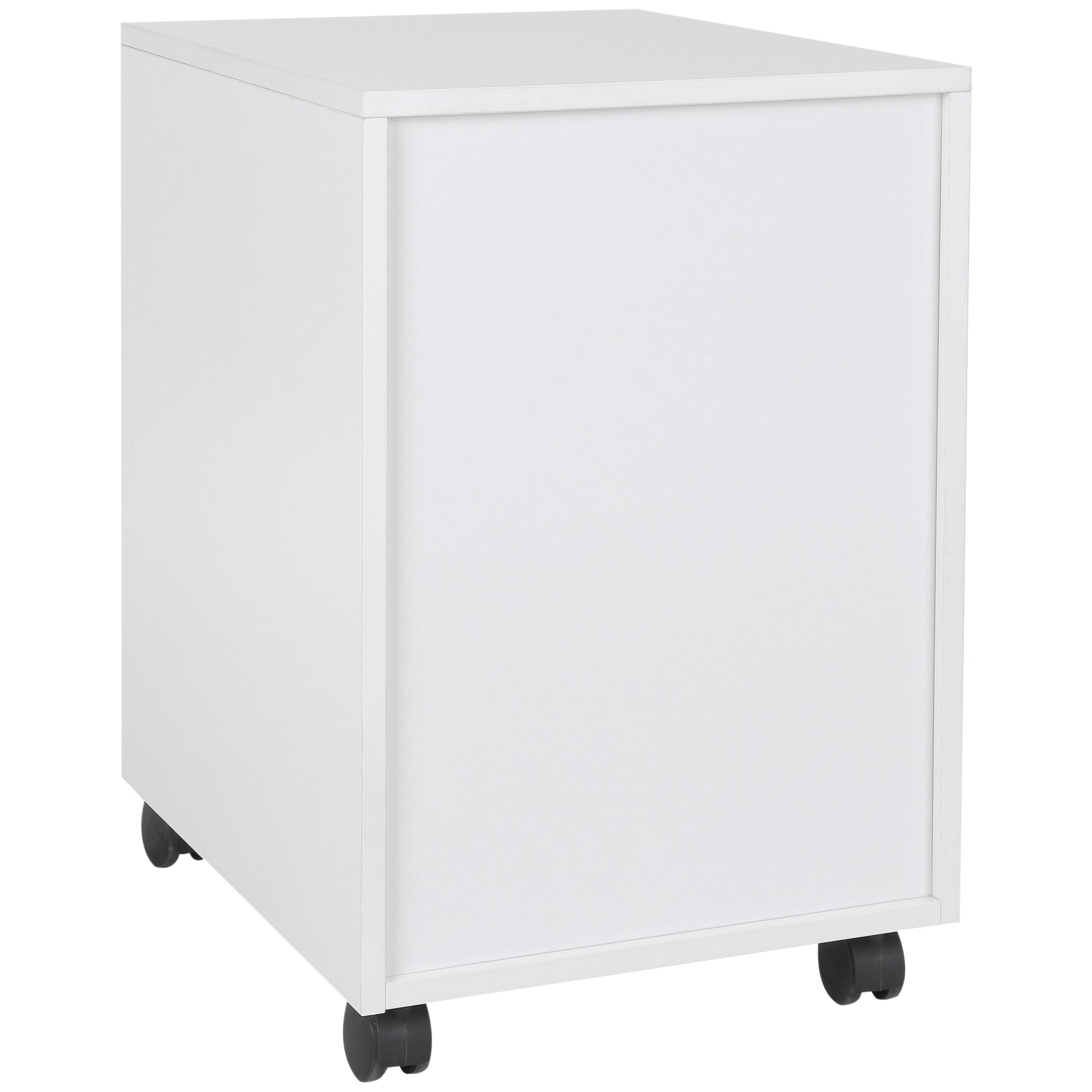 Office Drawer Unit with Wheels Filing Cabinet with 3 Drawers Desk Drawer Unit 15.7x19.7x22.6 inches White
