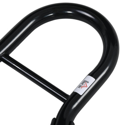 Front Wheel Motorcycle Stand, Motorcycle Lift Stand with U and L-shaped Swingarm, Universal Steel Workshop Lift Stand in Black