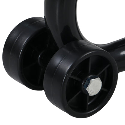 Front Wheel Motorcycle Stand, Motorcycle Lift Stand with U and L-shaped Swingarm, Universal Steel Workshop Lift Stand in Black