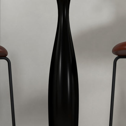 Dining Table, Round Kitchen Table, Modern Dining Table Coffee Table with Steel Frame, Bar Table for 2 Persons, Ø70 x 74 cm, Black