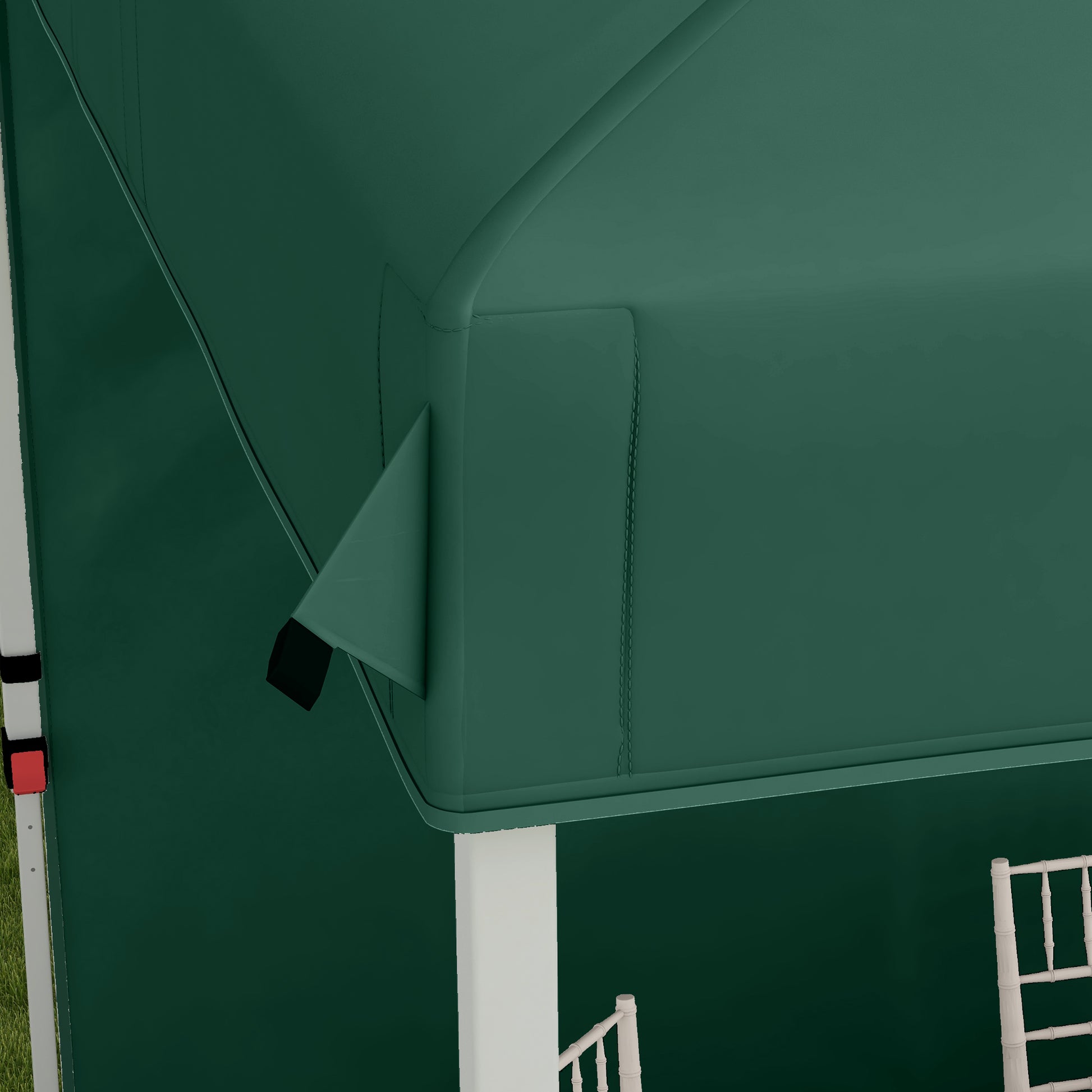 Foldable Gazebo 2.5x2.5 m Garden Canopy with 1 Side Wall Adjustable Height in 3 Levels Anti-UV Waterproof and Sandbag Green Gazebo for Outdoor Camping Parties