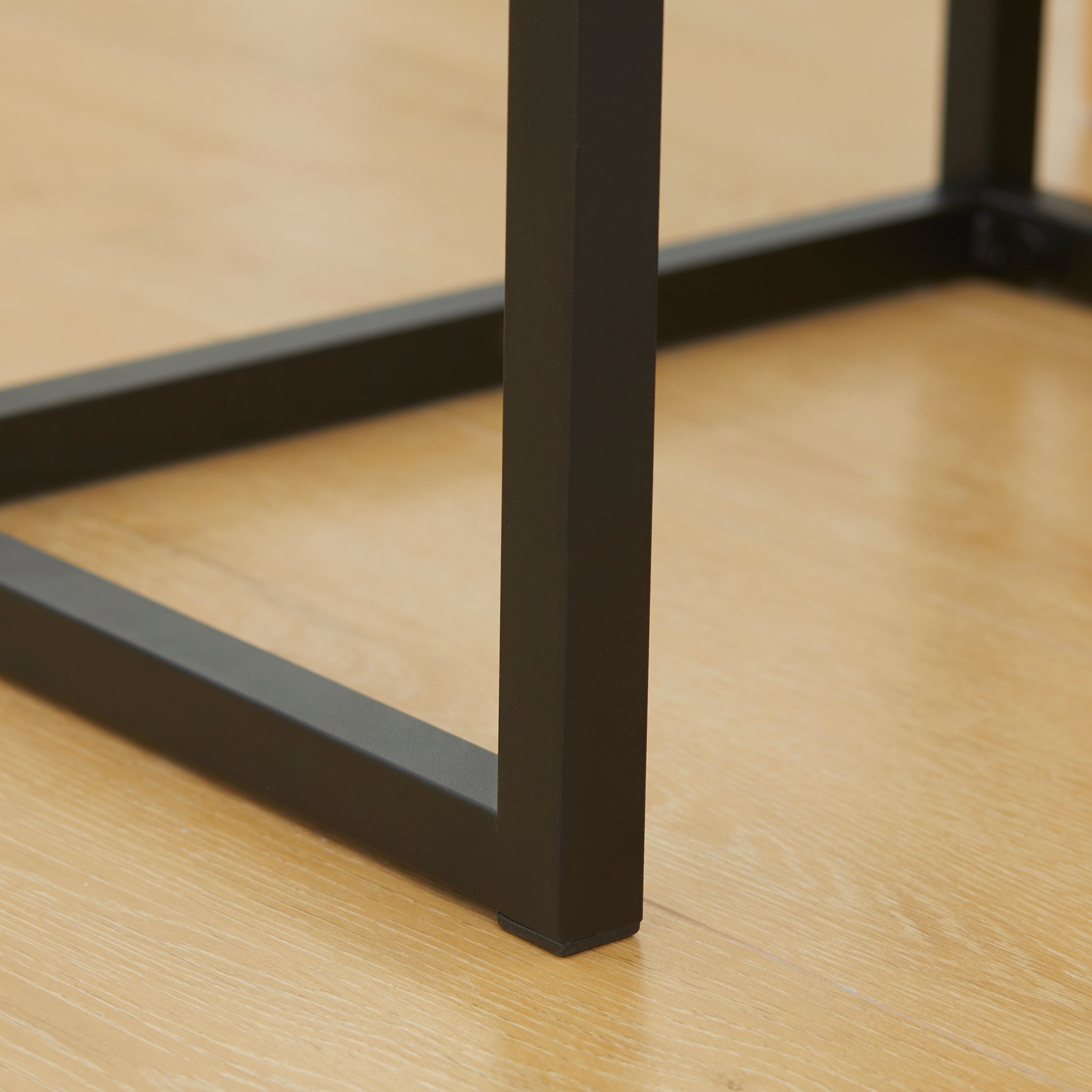 Sofa Side Table Modern End Table with Drawer and Steel Legs for Hallway Living Room Bedroom 40x30x76 cm Natural