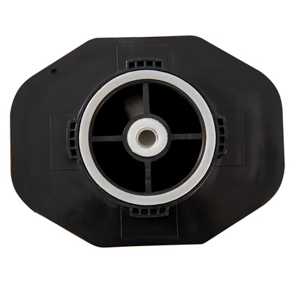 35L Outdoor Solar Shower Garden Beach Pool Solar Shower with Shower Head and Thermometer Integrated Cold and Hot Water up to 55°C PVC ABS dim. 17.5L x 14.5W x 216H cm black