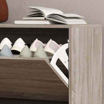 3-Piece Entryway Furniture Set with Shoe Bench, Wall-Mounted Coat Rack, and Mirror, Wardrobe for Bedroom and Hallway in Wood, 80x27x46.5 cm, Grey