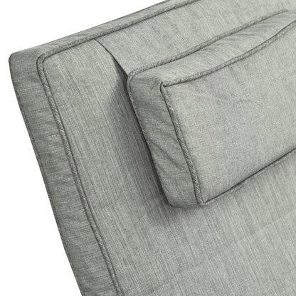 Sun Lounger Garden Table 3-Piece Garden Furniture Set, Polyrattan+Metal Gray