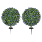 2-Piece Set Artificial Lavender 60cm Artificial Plants with UV Protection Artificial Plant realistic with ground stakes for bedroom living room office garden modern decoration
