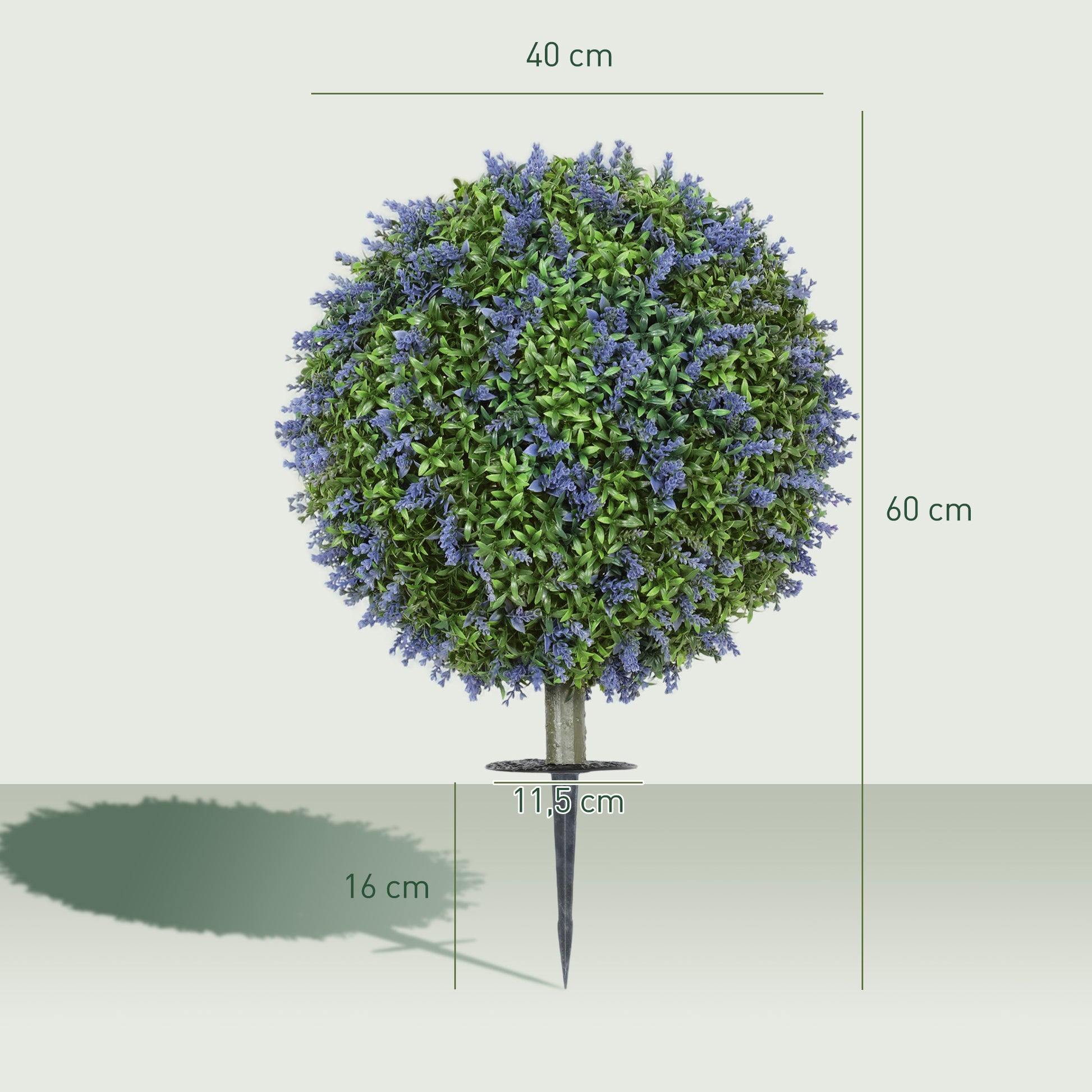 2-Piece Set Artificial Lavender 60cm Artificial Plants with UV Protection Artificial Plant realistic with ground stakes for bedroom living room office garden modern decoration