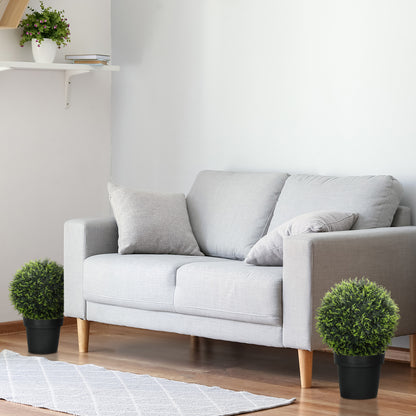 2-Piece Artificial Cedar, 45 cm Indoor Plant, Artificial Plant, Decorative Plant, Decorative Plants for Home, Office, Hallway, Garden, Green