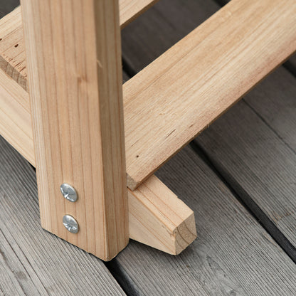Garden Wooden Bridge - Pond Bridge - Wood Bridge - Garden Decoration Dimensions 100L x 32W x 48H cm - Fir Wood