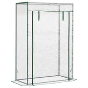 Greenhouse with PE Grid Film, Door, Winterproof Film Greenhouse made of Steel, Greenhouse for Balcony, Garden, Tomato House 100 x 50 x 150 cm, Tomato Greenhouse for Tomatoes, Vegetables, Transparent