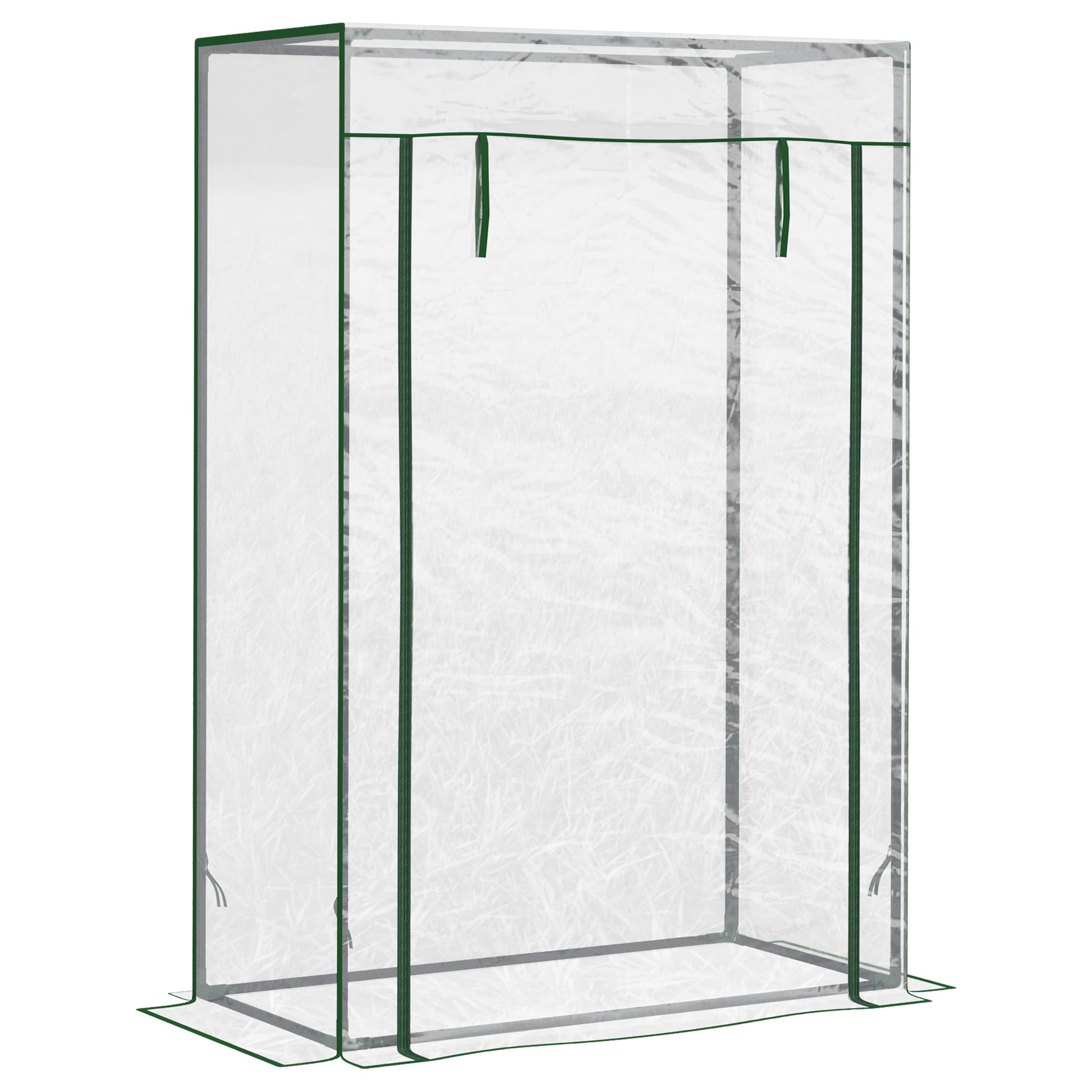 Greenhouse with PE Grid Film, Door, Winterproof Film Greenhouse made of Steel, Greenhouse for Balcony, Garden, Tomato House 100 x 50 x 150 cm, Tomato Greenhouse for Tomatoes, Vegetables, Transparent