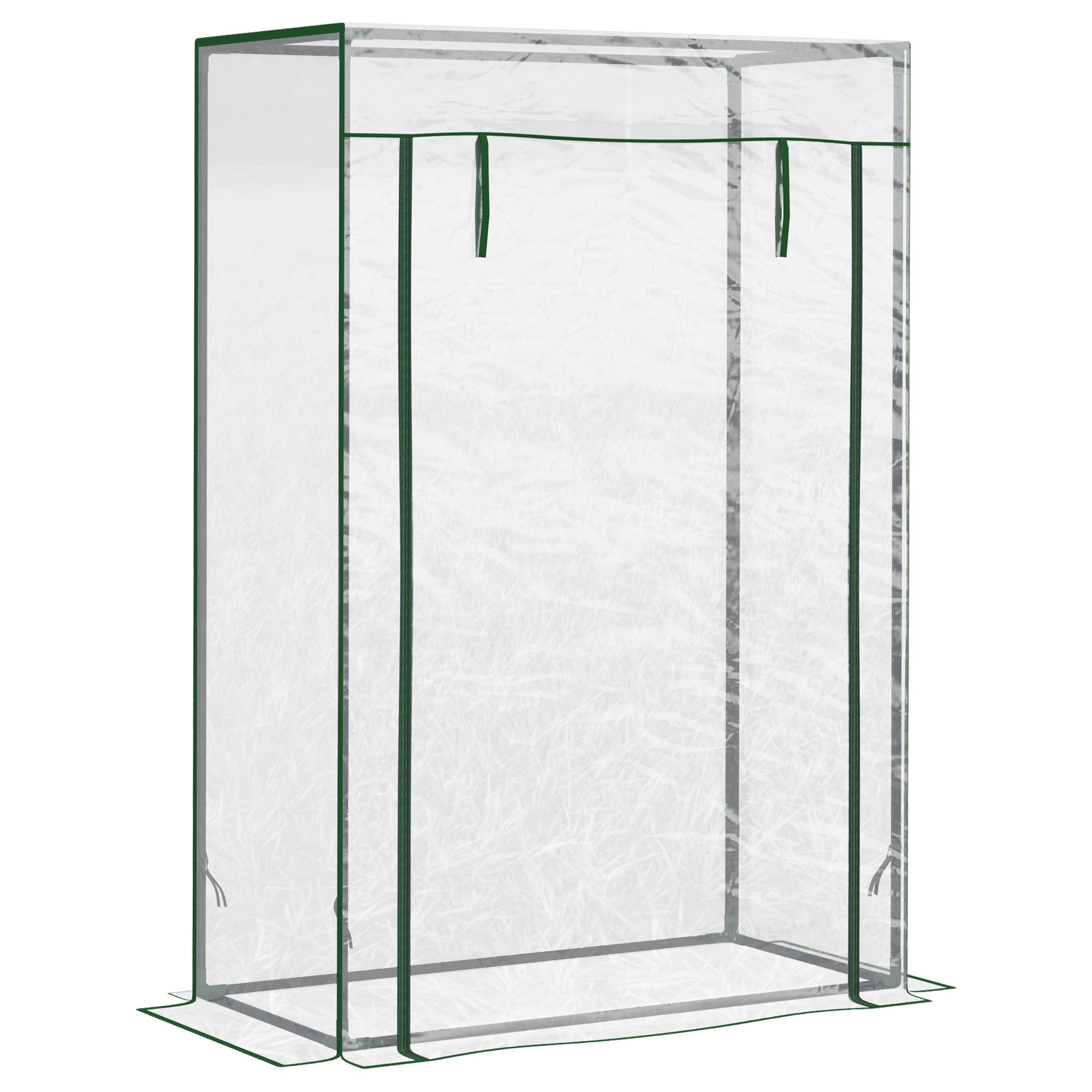 Greenhouse with PE Grid Film, Door, Winterproof Film Greenhouse made of Steel, Greenhouse for Balcony, Garden, Tomato House 100 x 50 x 150 cm, Tomato Greenhouse for Tomatoes, Vegetables, Transparent