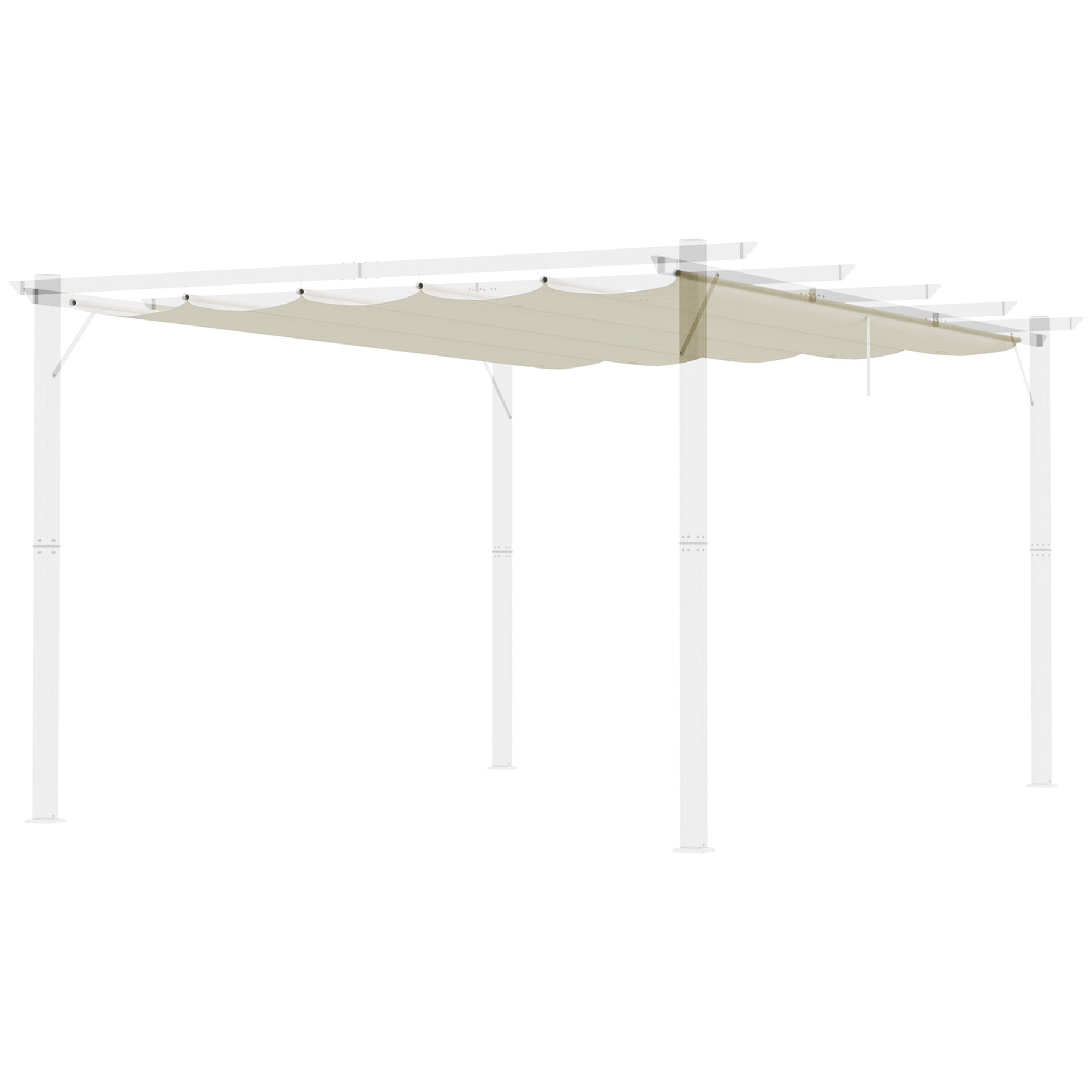 Replacement Canopy for Pergola Sun Shade Sail 4 x 3 m - Cream