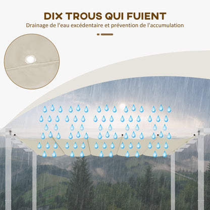 Replacement Canopy for Pergola Sun Shade Sail 4 x 3 m - Cream