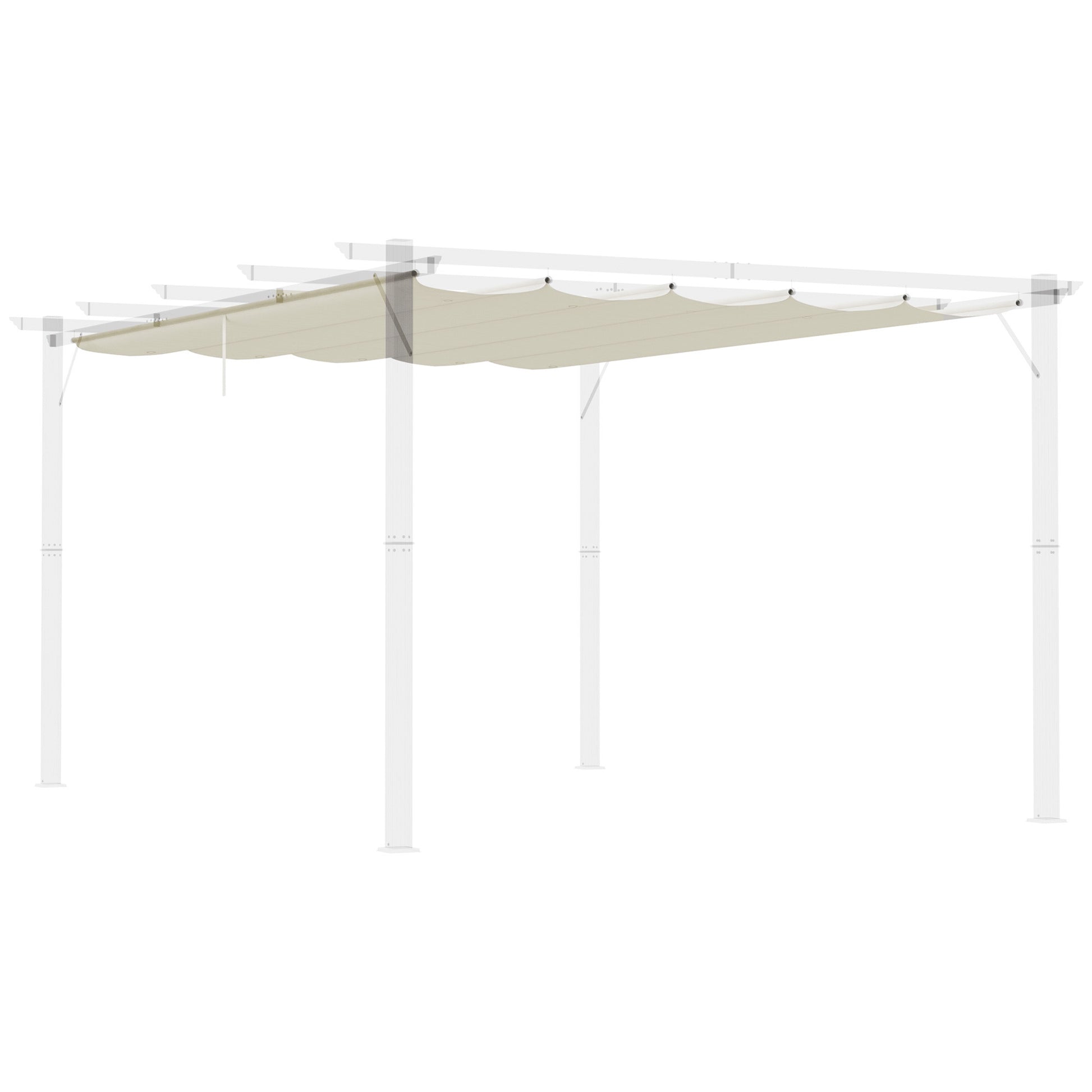 Replacement Canopy for Pergola Sun Shade Sail 4 x 3 m - Cream