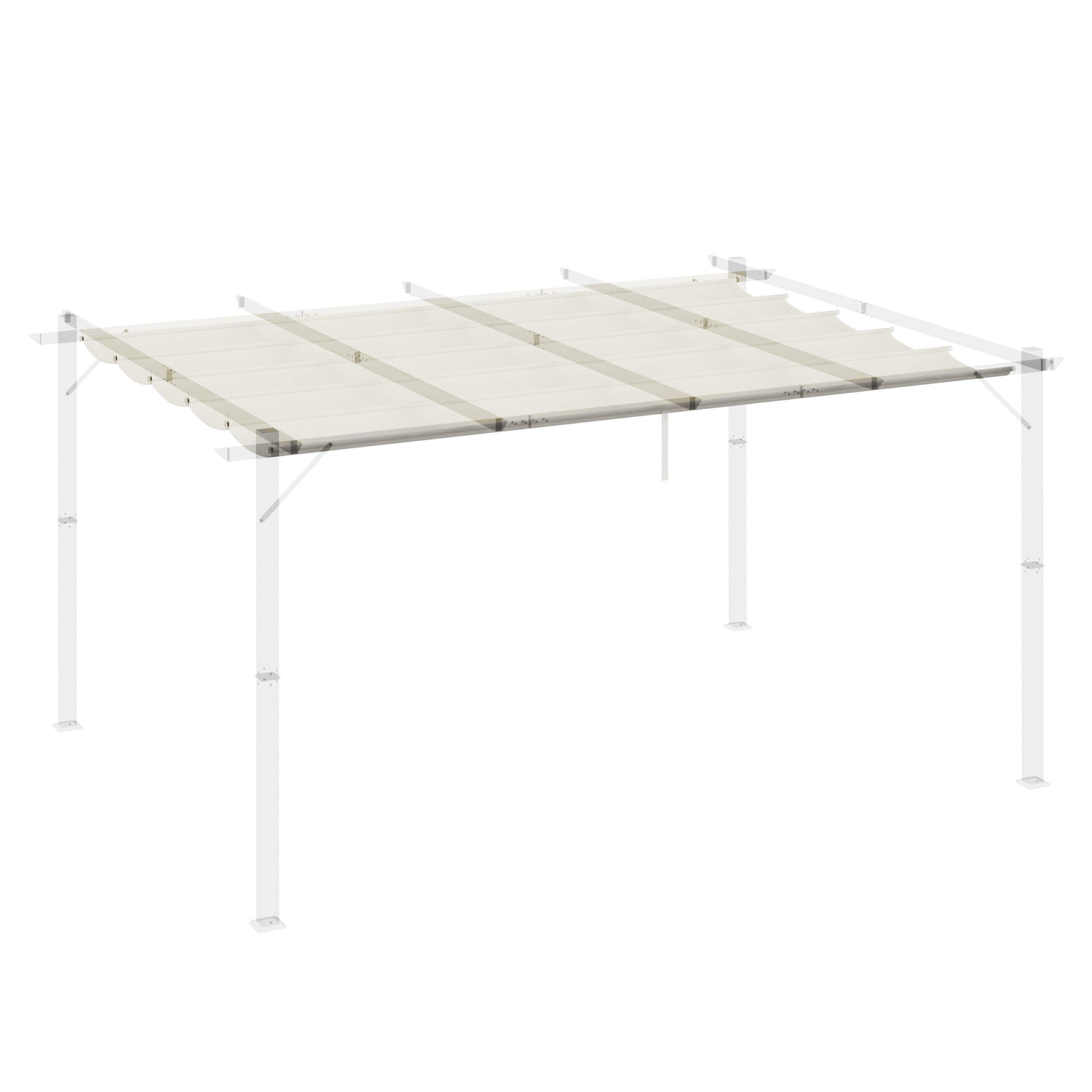 Replacement Canopy for Pergola Sun Shade Sail 4 x 3 m - Cream