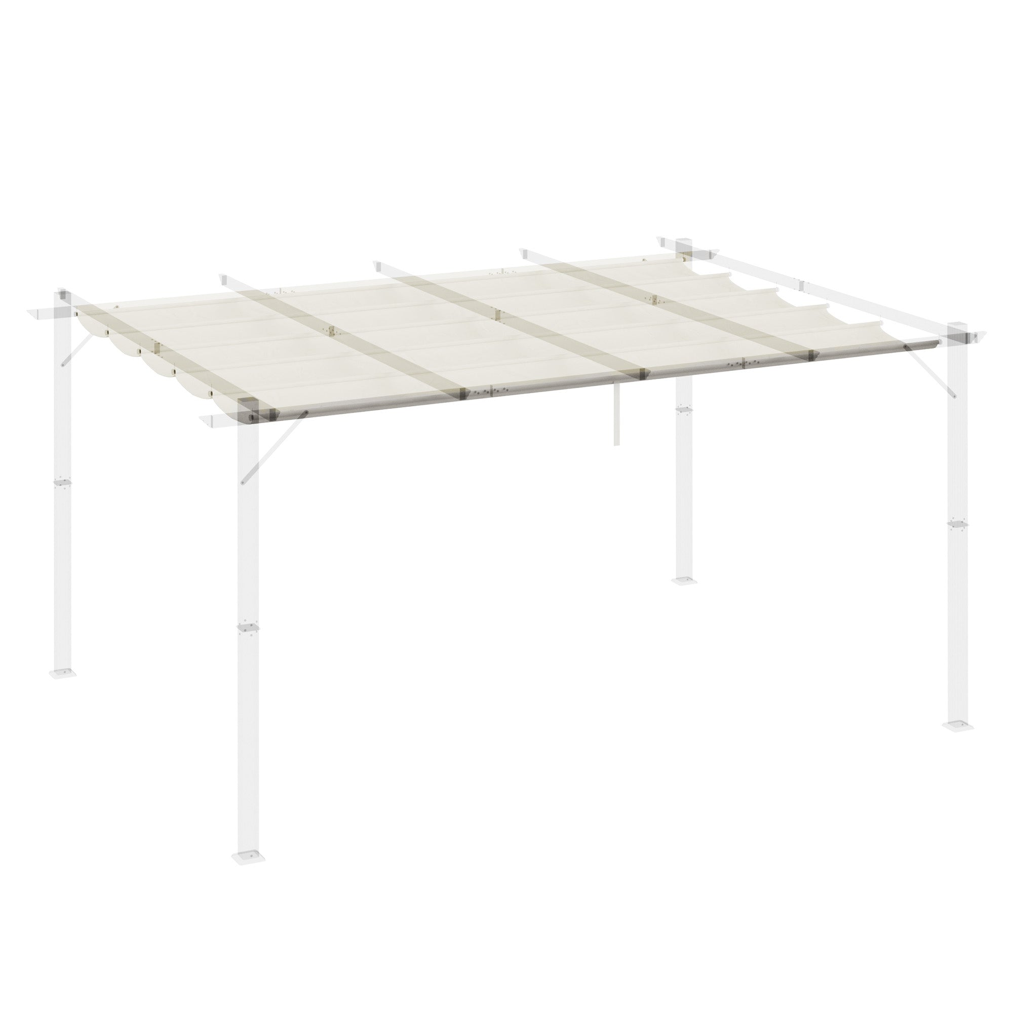 Replacement Canopy for Pergola Sun Shade Sail 4 x 3 m - Cream