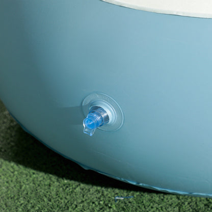 Inflatable Sofa, Inflatable Chair with Footstool Air Sofa with Cup Holder, for Camping, Home, White, 125 x 100 x 87 cm