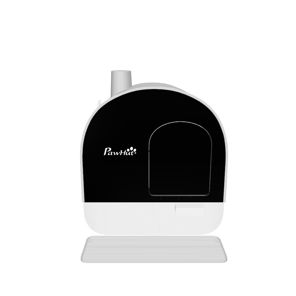 PawHut Kassi Liivakast Kaane ja Soodaga, Kassi Tualett koos Kühvliga ja Liiva Matt, Tõmmatav Sahtel, Suurematele Kassidele, Hall, 43 x 44 x 47 cm