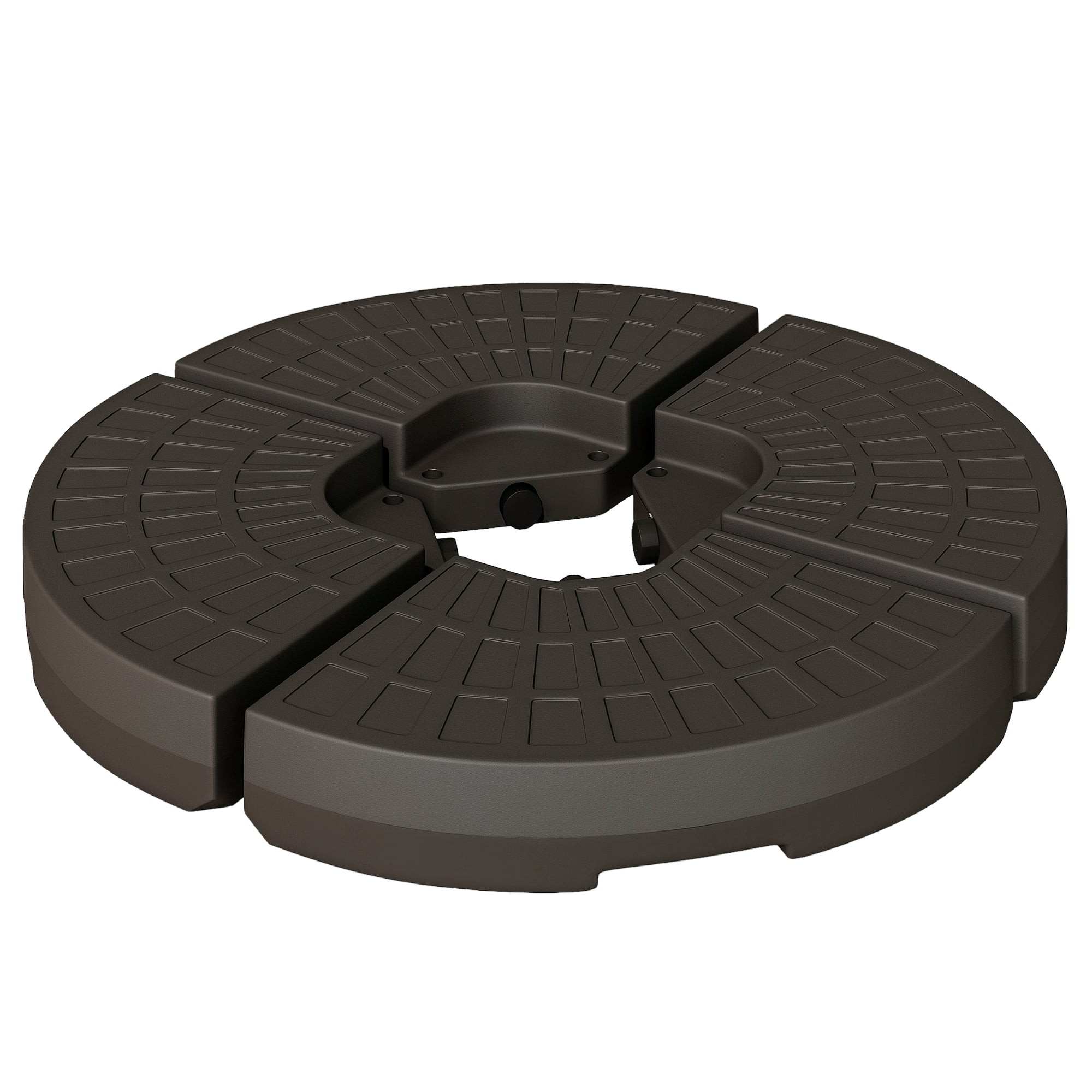 Outsunny Vierkante parasolvoet voor de tuin, zeer robuust, van hars, 44 x 44 x 33 cm, nettogewicht 12 kg, zwart