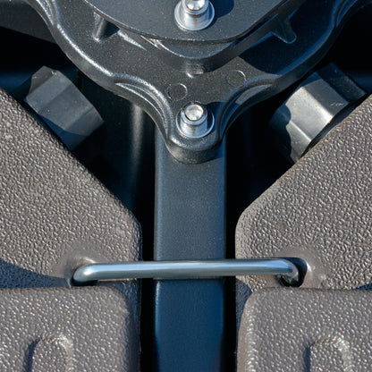 Umbrella Stand 4-piece, Umbrella Weight Base, Umbrella Stand, Ground Cross Fillable with Sand/Water up to 25/17 kg, Umbrella Base Weights HDPE Coffee