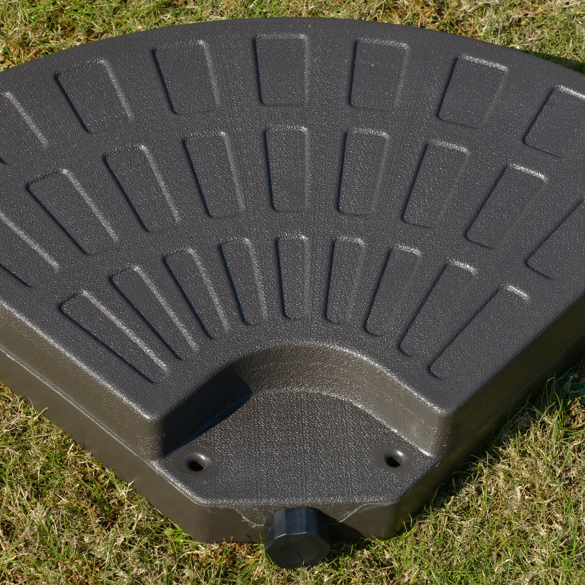 Umbrella Stand 4-piece, Umbrella Weight Base, Umbrella Stand, Ground Cross Fillable with Sand/Water up to 25/17 kg, Umbrella Base Weights HDPE Coffee