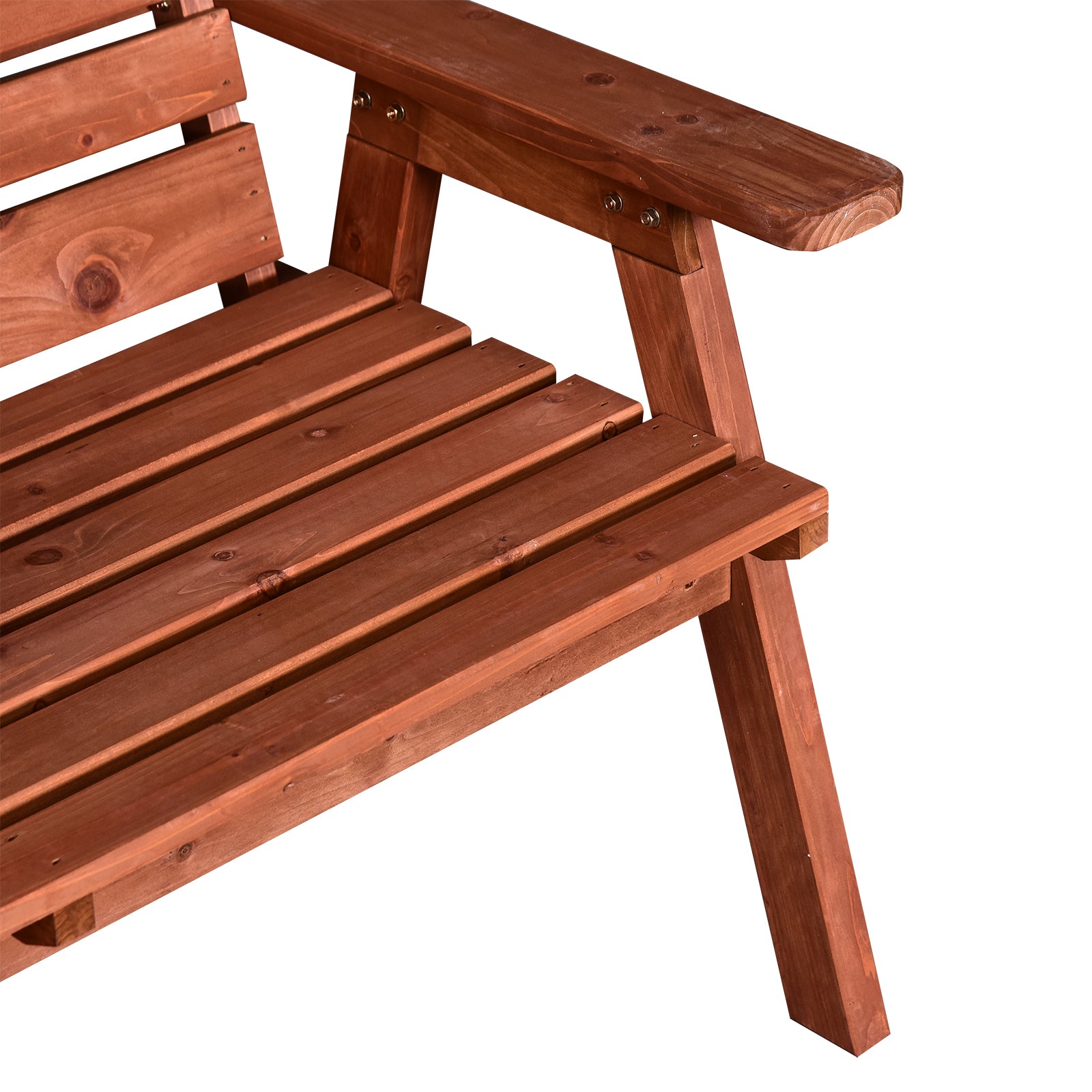 Outdoor Bench in Fir Wood 2 or 3 Seater, Convertible Table into a Seat, Waterproof, 160x68x92cm