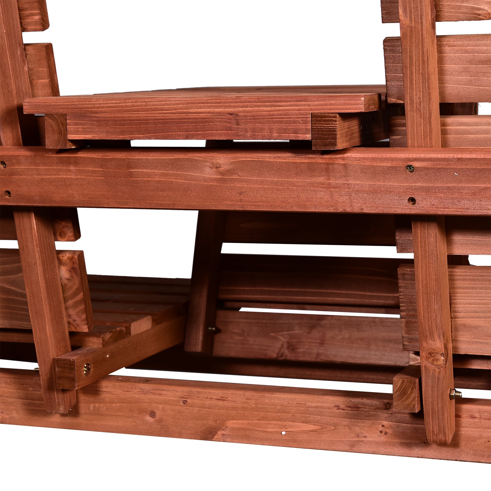 Outdoor Bench in Fir Wood 2 or 3 Seater, Convertible Table into a Seat, Waterproof, 160x68x92cm
