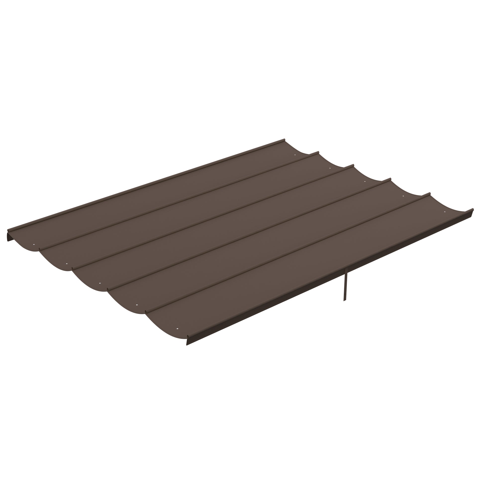 Pergola Roof 3.5x2.6 m Retractable Replacement Canopy for Umbrella Garden Gazebo Tarp with 10 Drainage Holes Brown